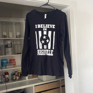 Believe in nashville long sleeve tee